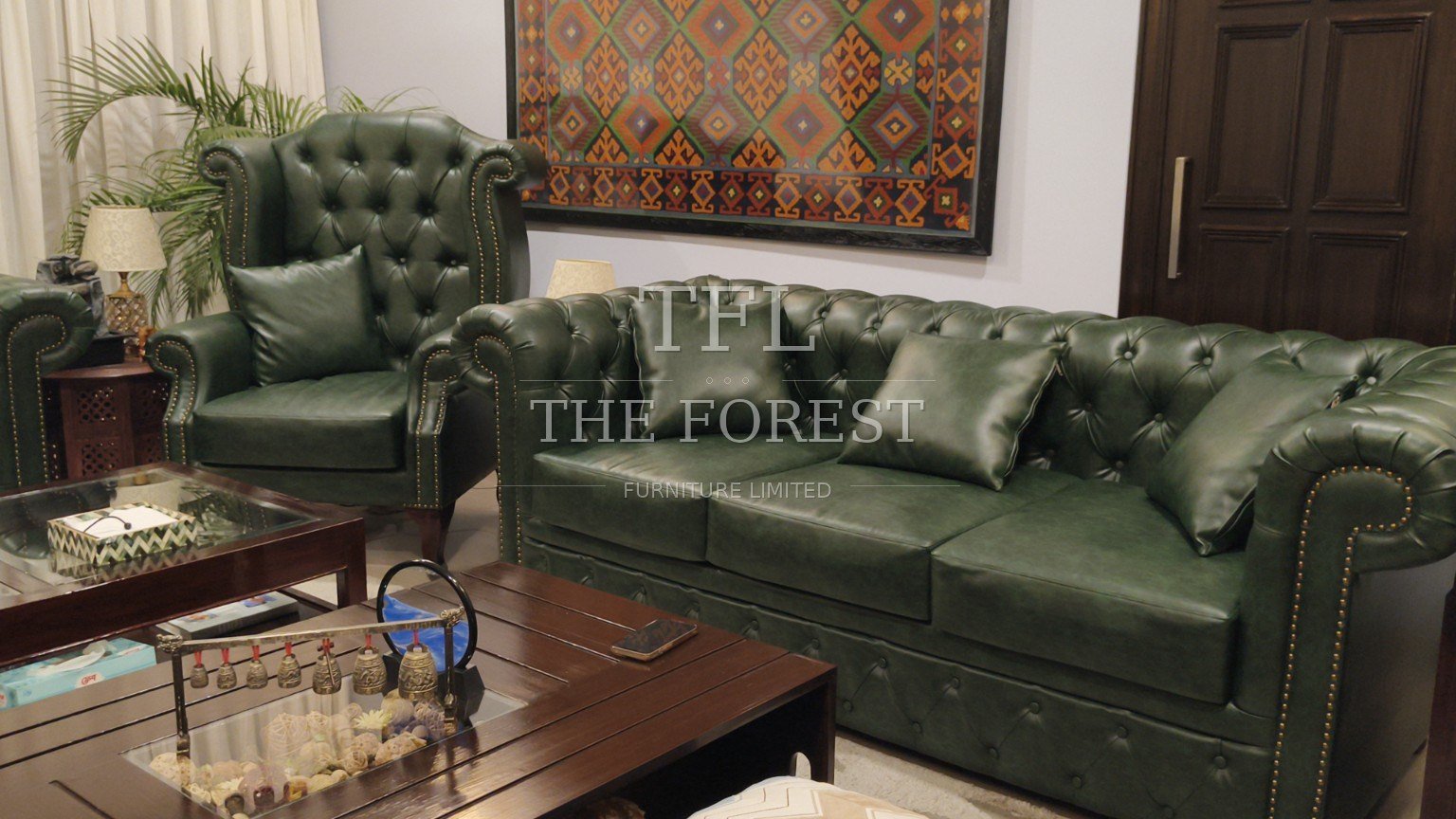 Royal British Chesterfield living room setting by The Forest Furniture Limited