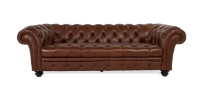 Harlow Brown Leather Chesterfield 2.5 Seater Sofa