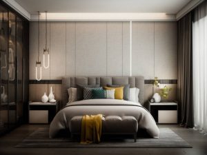 modern style bedroom interior design.