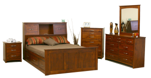 brown wooden bedroom